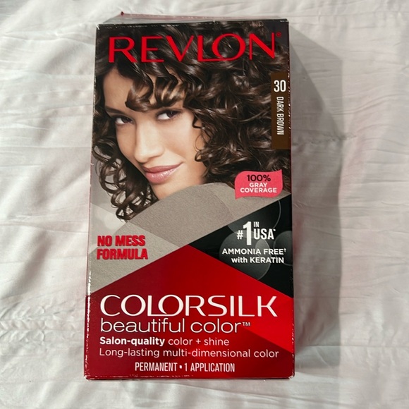 Revlon color silk hair color, 30 dark brown ammonia  free with keratin - Picture 1 of 6